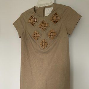 Karta Gold Lamé vintage style shift dress